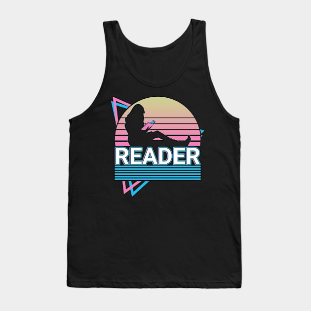 Reader Book Reading Retro Gift Tank Top by Alex21